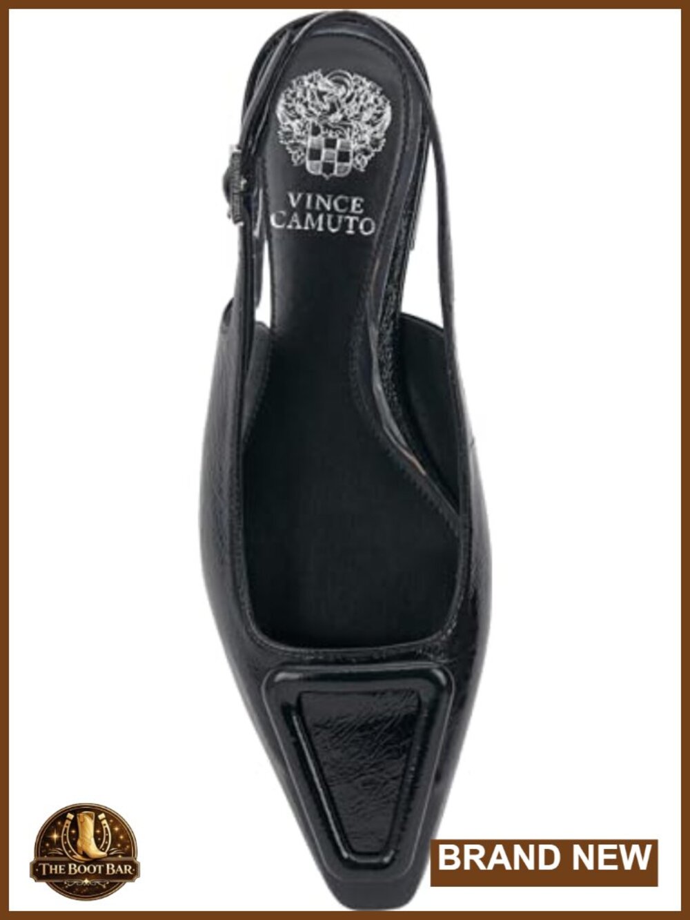 Vince Camuto Savy Leather Slingback Mule Flats Women's Snip Toe - Picture 4 of 6